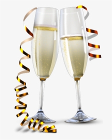 Transparent Background Champagne Glasses Png , Png - Transparent Background Champagne Toast, Png Download, Transparent PNG