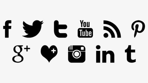Social Media Logo Black And White Png