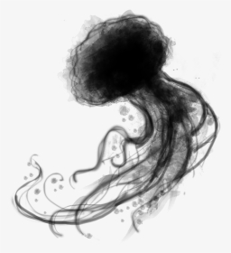 #smoke #black #jellyfish #sea #creature #life #ftestickers - Black Smoke Creature, HD Png Download, Transparent PNG