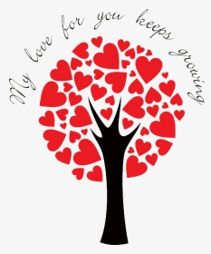 Heart Tree Png Download - Love Tree, Transparent Png, Transparent PNG