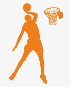Silhouette Basket - Net With Basketball Silhouette, HD Png Download, Transparent PNG