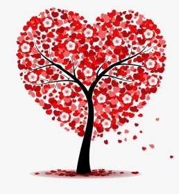 Clipart Trees Valentines Day, Clipart Trees Valentines - Valentines Day Tree Clipart, HD Png Download, Transparent PNG