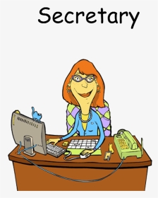 Secretary At School Cartoon, HD Png Download, Transparent PNG