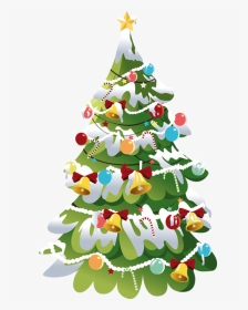 Decorated Christmas Tree Transparent, HD Png Download, Transparent PNG