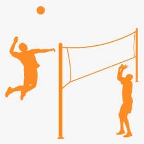 Volleyball Orange Silhouette, HD Png Download, Transparent PNG