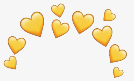 #crown #heartcrown #crowns #yellow #orange #yellowemoji - Transparent Emoji Iphone Heart, HD Png Download, Transparent PNG