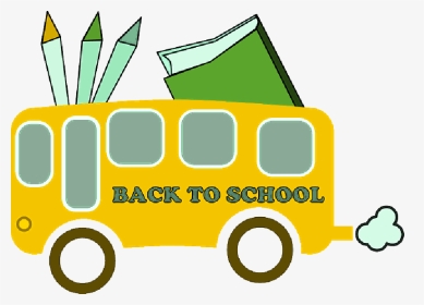 School Back Education Cartoon Bus Border Free - Back To School Retired Teacher, HD Png Download, Transparent PNG