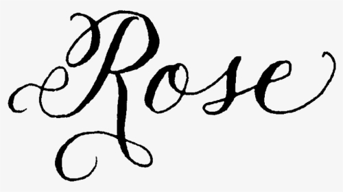 Fancy Wedding Calligraphy In Dc And Nationwide - Write Rose In Calligraphy, HD Png Download, Transparent PNG