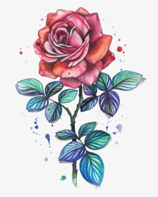 Watercolor Flower Tattoo Png, Transparent Png, Transparent PNG