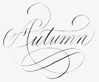 #autumn #calligraphy #fall #remixir #freetoedit - Drawing, HD Png Download, Transparent PNG