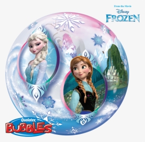 Frozen Bubble Balloon Anna & Elsa - Round Frozen Olaf Stickers, HD Png Download, Transparent PNG