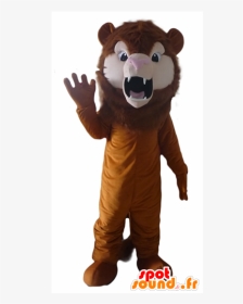 Brown Lion Mascot Roaring Feline - Mascot, HD Png Download, Transparent PNG