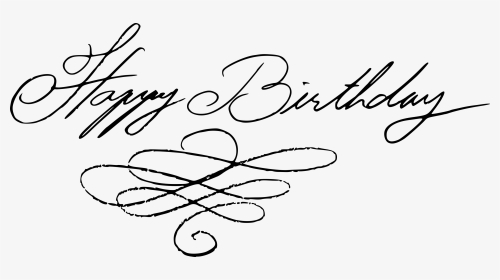 Happy Birthday Handwritten Calligraphy Vector 10 - Happy Birthday Handwriting Png, Transparent Png, Transparent PNG