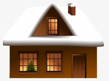 Transparent Snowy House Clipart - Winter Home Png, Png Download, Transparent PNG