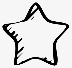 Star Sketched Favourite Symbol - Star Sketch Png, Transparent Png, Transparent PNG