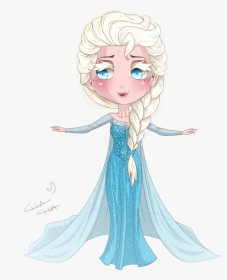 Elsa - Disney Princess Elsa Chibi Png, Transparent Png, Transparent PNG
