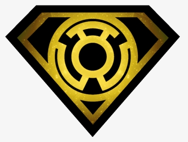 Superman Sinestro Lantern Shield By Kalel7 On Deviantart - Yellow Lantern Superman Logo, HD Png Download, Transparent PNG