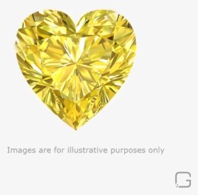 02 Carat Fancy Fancy Yellow Diamond Gia - Fancy Yellow Heart Diamond, HD Png Download, Transparent PNG