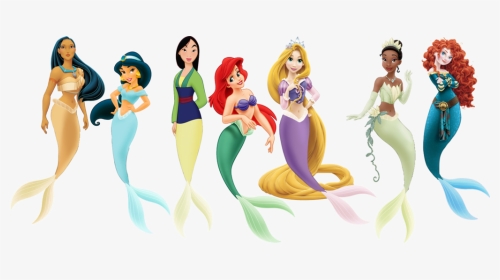 Princesses As Mermaids By - Princesses As Mermaids, HD Png Download, Transparent PNG