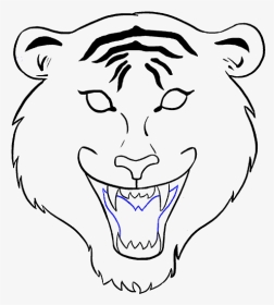 Tiger Face Drawing Easy, HD Png Download, Transparent PNG