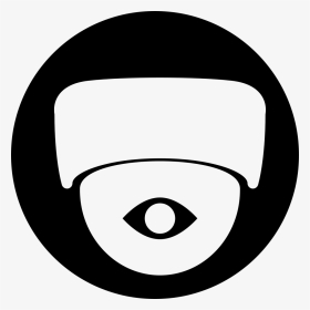 Surveillance Video Camera Observation Symbol In A Circle - Simbolo Camara De Seguridad, HD Png Download, Transparent PNG