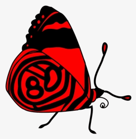 Red Resting Butterfly Image, HD Png Download, Transparent PNG