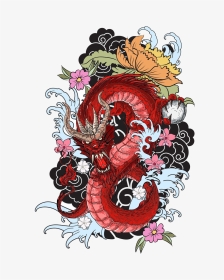 Japanese Dragon Tattoo Png, Transparent Png, Transparent PNG
