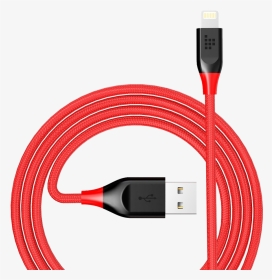 Tronsmart Braided Nylon Lightning Cable Red - Red Nylon Braided Lightning Cable, HD Png Download, Transparent PNG