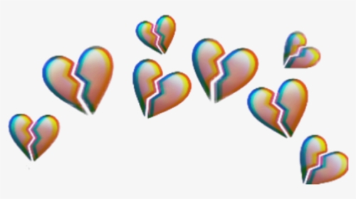 #heart#crown#heartcrown - Blue And Red Heart Emoji, HD Png Download, Transparent PNG