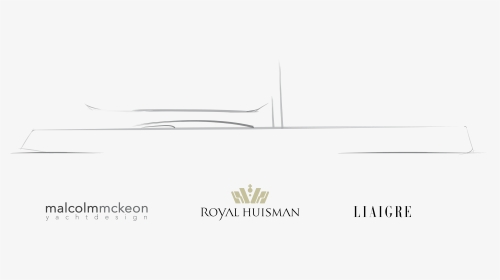 Sailing Yacht Project 404 Sketch Profile - Royal Huisman, HD Png Download, Transparent PNG