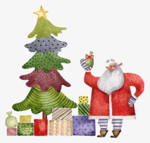 Père Noël Png, Cadeaux, Sapin De Noël - Christmas Day, Transparent Png, Transparent PNG