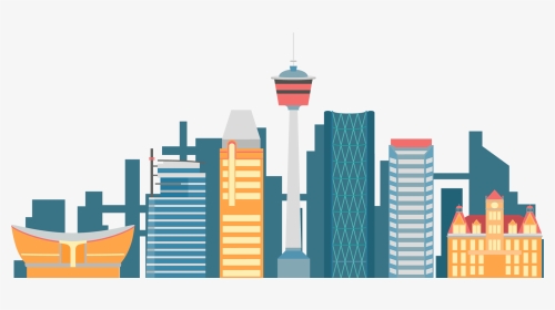 A Vector Illustration Of Calgary, Ab Downtown Skyline - Skyscraper, HD Png Download, Transparent PNG