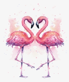 Flamingo Love Watercolor, HD Png Download, Transparent PNG