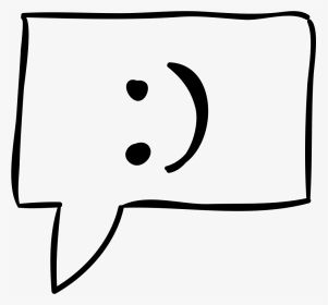 Smile In Message Sketched Speech Bubble - Smile Sketch Icon Png, Transparent Png, Transparent PNG