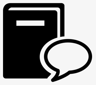 Book And Speech Bubble - Book Talk Icon, HD Png Download, Transparent PNG