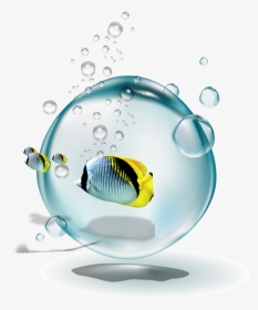 #bubbles #fish #0wate0r - 水波, HD Png Download, Transparent PNG