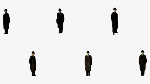 Rene Magritte Golconda Png, Transparent Png, Transparent PNG