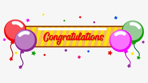 Congratulations Png Graphic Black And White Stock - Balon Happy Birthday Png, Transparent Png, Transparent PNG