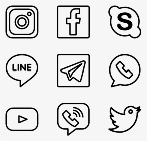 Social Media Logo Drawings, HD Png Download, Transparent PNG