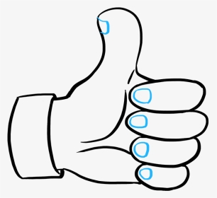 Thumbs Up Drawing Icon And How To Draw A - Thumbs Up Drawing Easy, HD Png Download, Transparent PNG