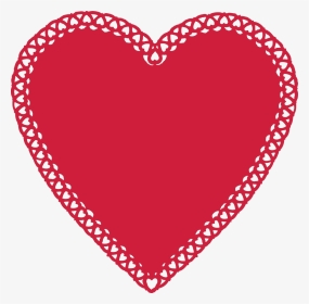 Heart Doily - Doily Black Lace Heart, HD Png Download, Transparent PNG