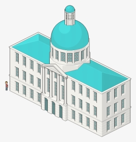 Graphic Freeuse Town Vector Isometric - 3d City Hall Drawing, HD Png Download, Transparent PNG