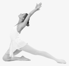 Ballet-dancer Bw - Ballet Poses On The Floor, HD Png Download, Transparent PNG