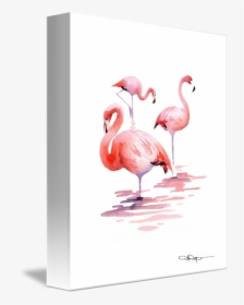Druki Artystyczne Flamingos Abstract Watercolor Painting - Flamingo, HD Png Download, Transparent PNG