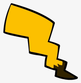 Pikachu Tail Drawing - Pikachu Tail Black And White, HD Png Download, Transparent PNG