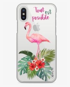 Coque Iphone X Tropical Watercolor Flamingo - Coque Iphone X Princesse, HD Png Download, Transparent PNG