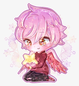 Commission For Paltr - Chibi Pink Haired Anime Boy, HD Png Download, Transparent PNG