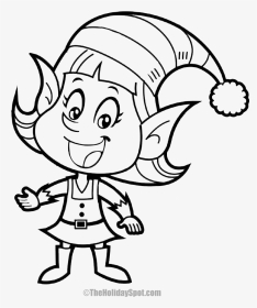 Easy To Draw Girl Christmas Elves, HD Png Download, Transparent PNG
