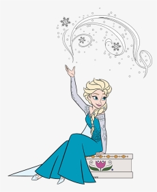 Anna And Elsa Sitting, HD Png Download, Transparent PNG