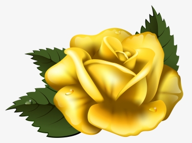 Large Yellow Rose Transparent Png Clip Art Image - Clip Art Yellow Rose Png, Png Download, Transparent PNG
